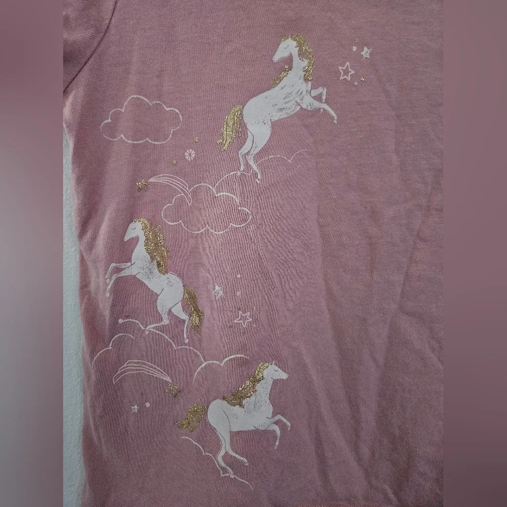 OshKosh B'gosh Girls Pink Unicorn Long Sleeve Graphic‎ Tee Shirt 5T